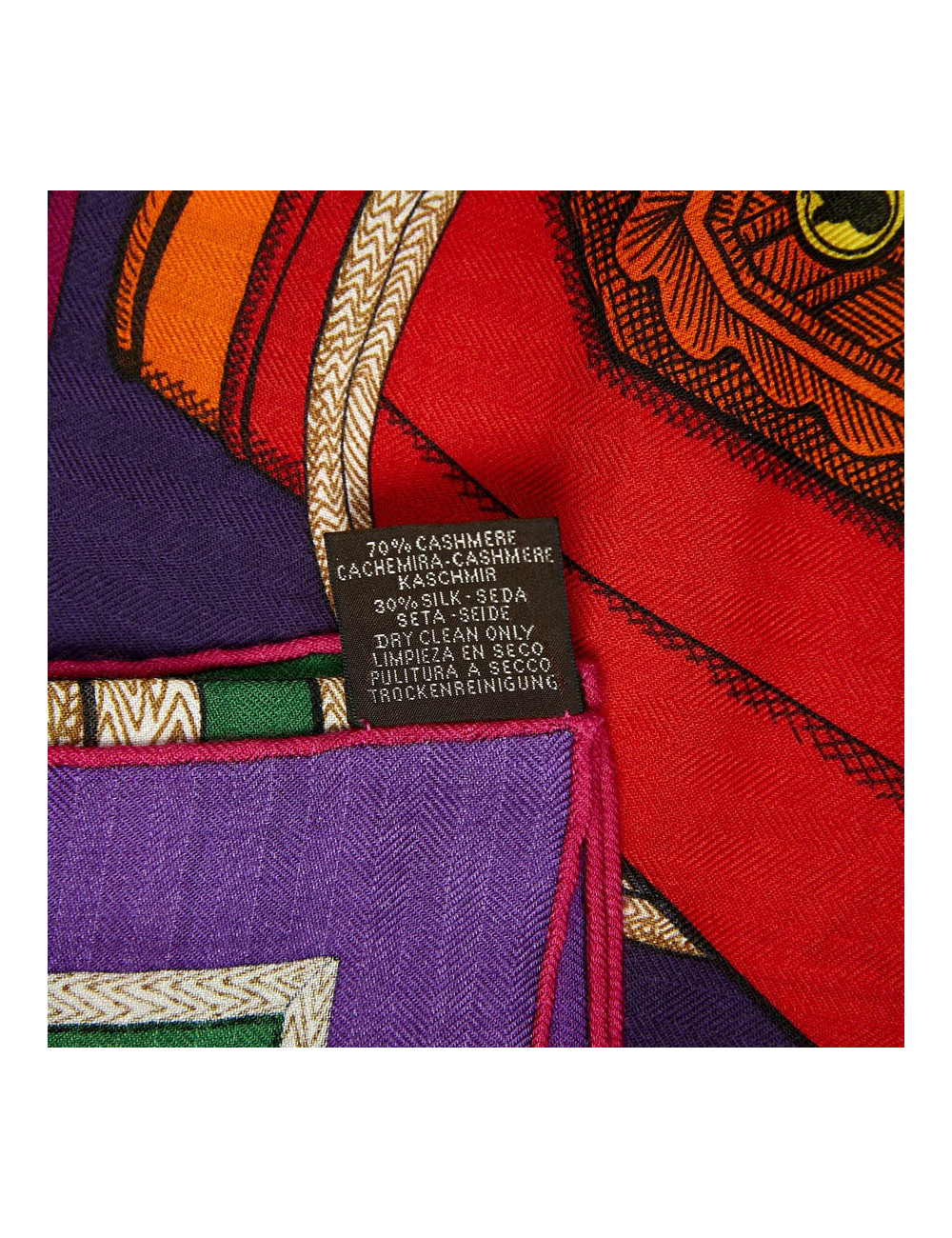 Châle cachemire HERMES Zouaves et dragons