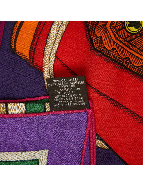 Châle cachemire HERMES Zouaves et dragons