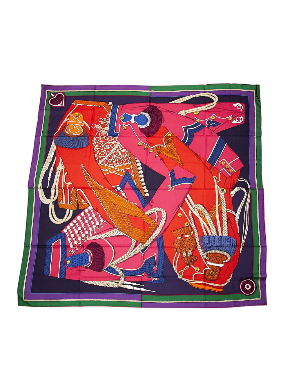 Châle cachemire HERMES Zouaves et dragons