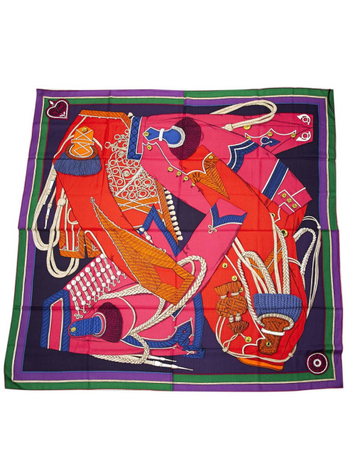 Châle cachemire HERMES Zouaves et dragons