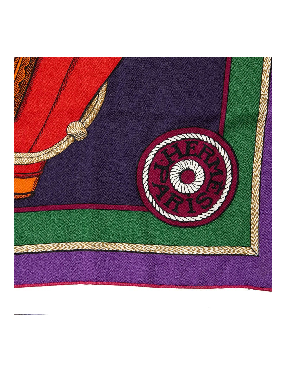 Châle cachemire HERMES Zouaves et dragons