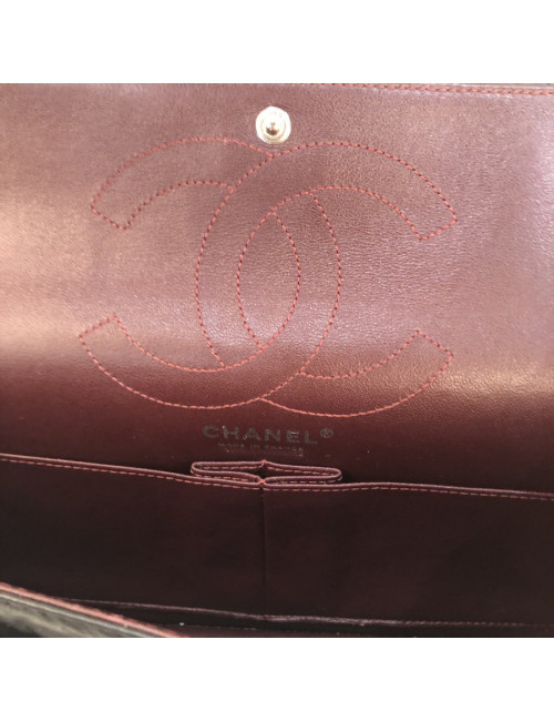 Sac Mademoiselle 2.55 CHANEL cuir froissé noir
