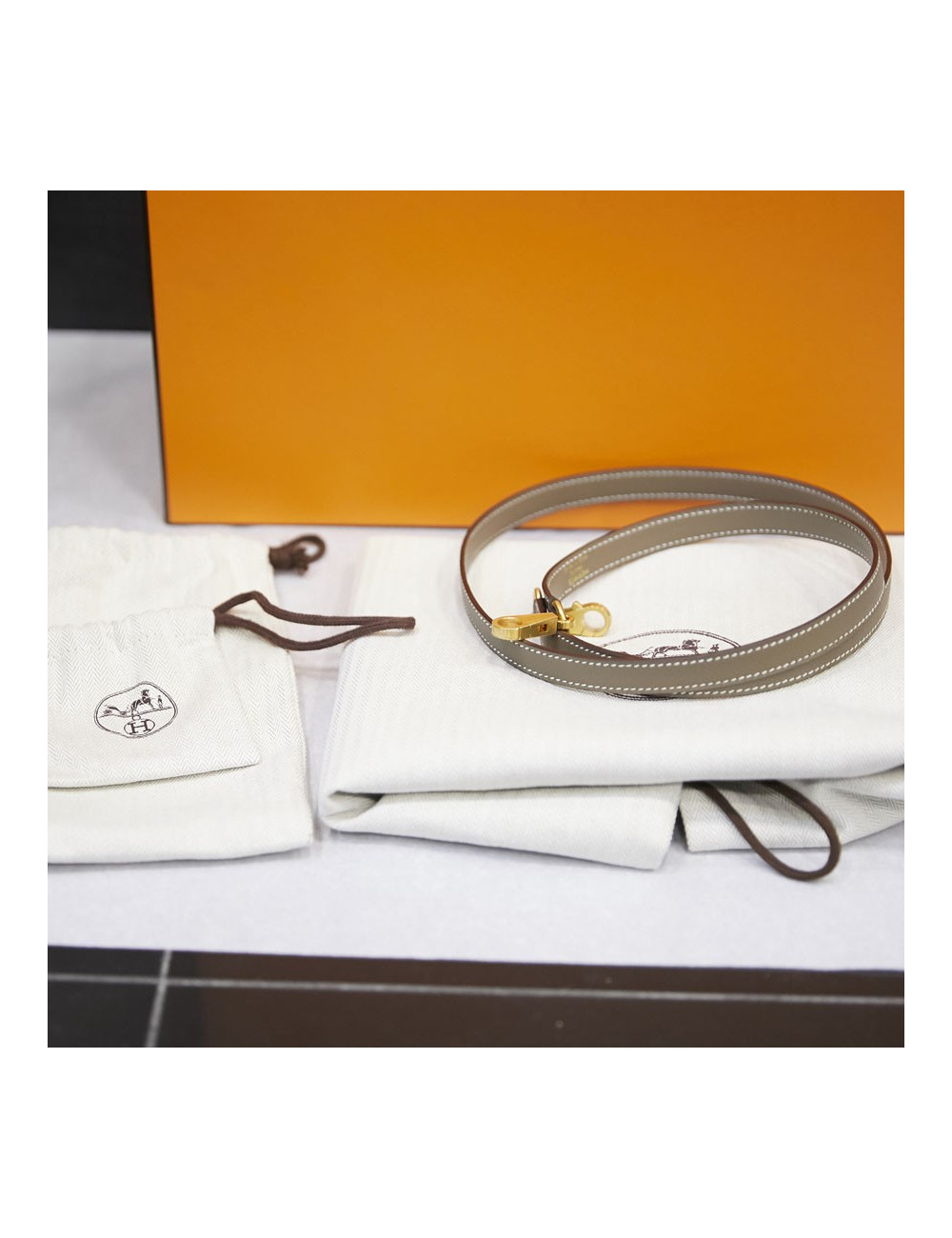 Kelly II 35 sellier Hermès etoupe 