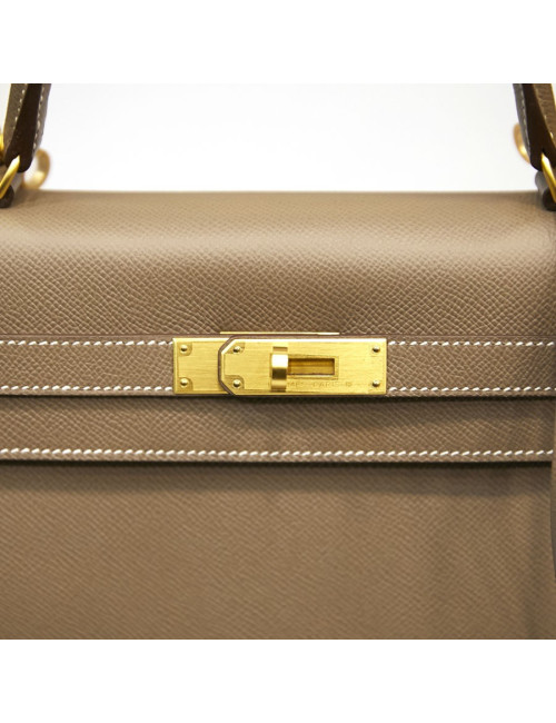 Kelly II 35 sellier Hermès etoupe 