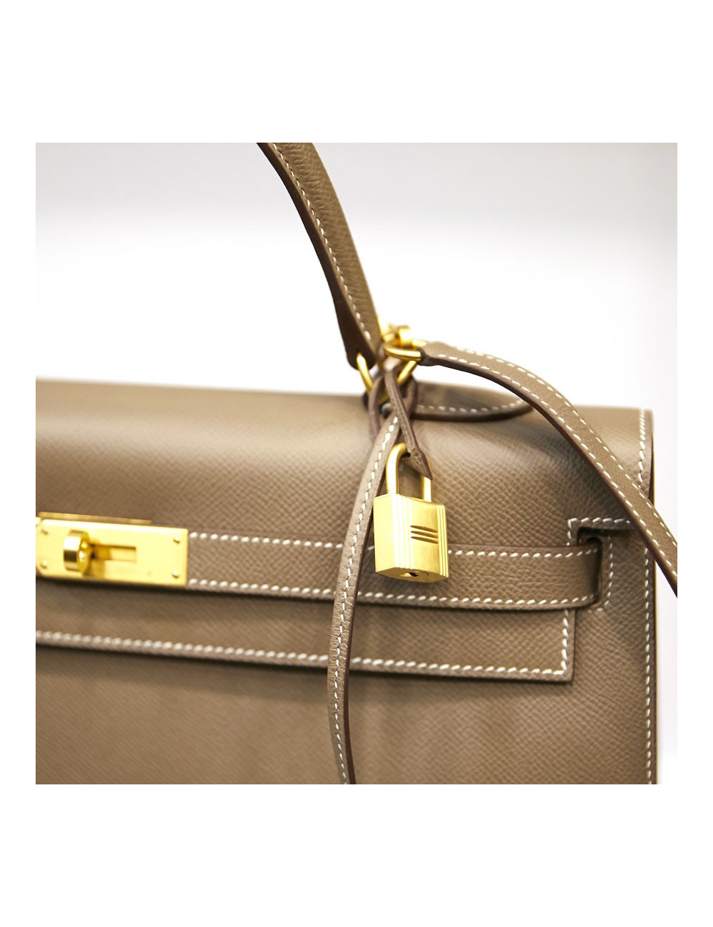 Kelly II 35 sellier Hermès etoupe 