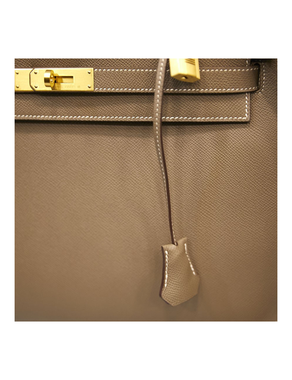 Kelly II 35 sellier Hermès etoupe 