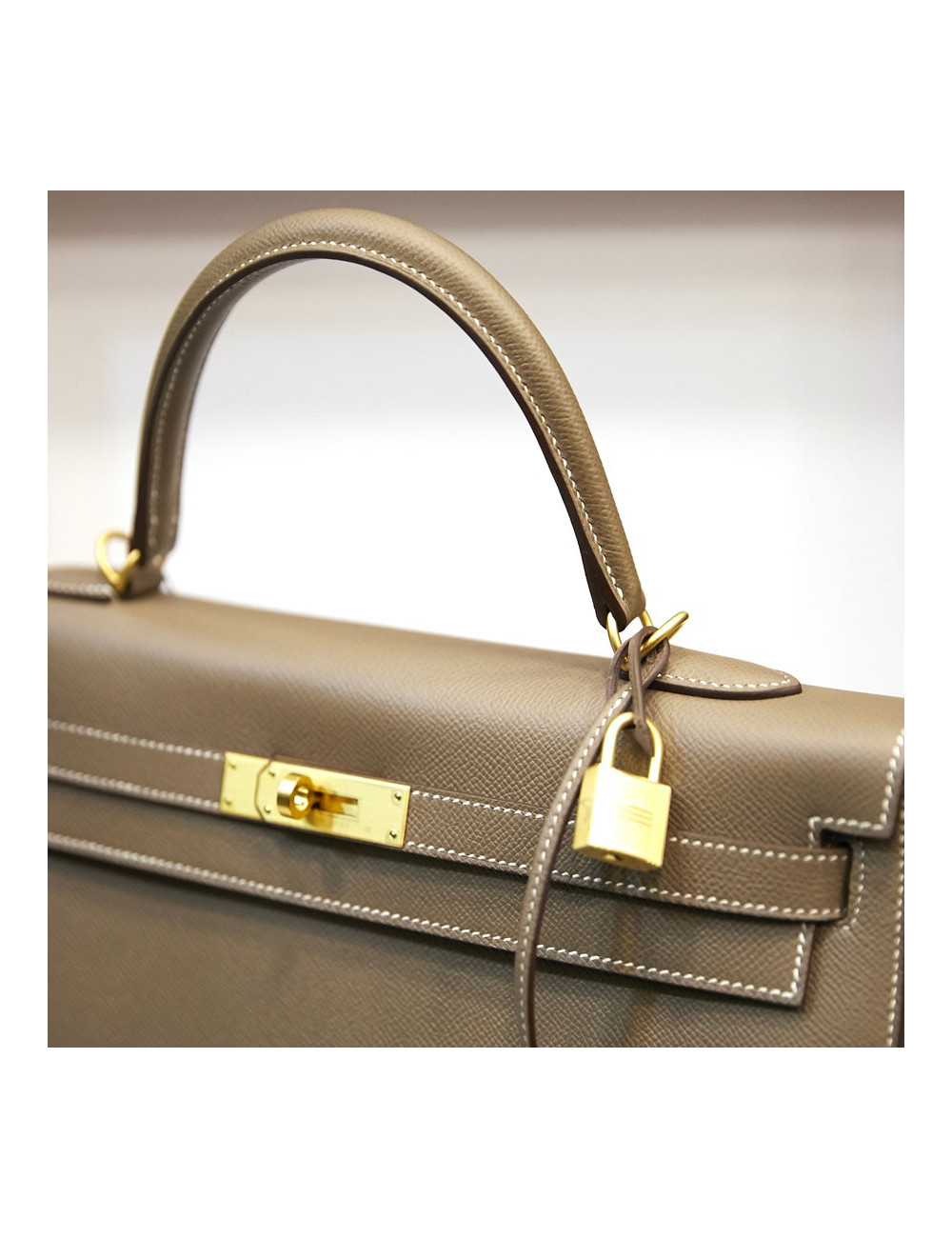 Kelly II 35 sellier Hermès etoupe 