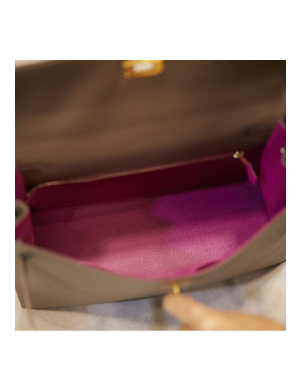 Kelly II 35 sellier Hermès etoupe 