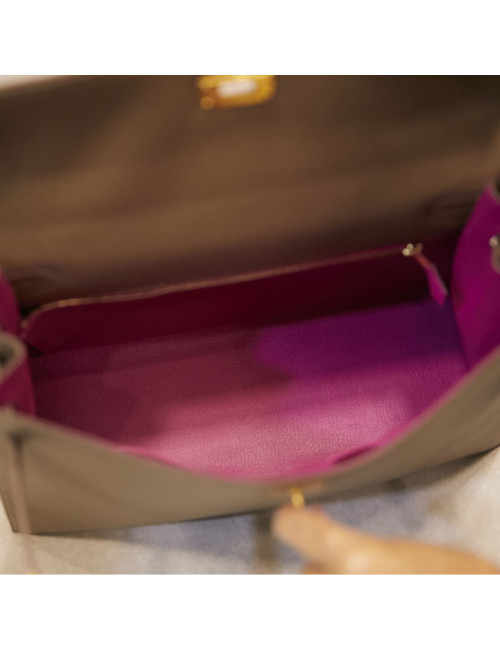 Kelly II 35 sellier Hermès etoupe 