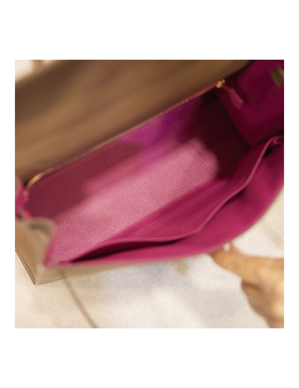 Kelly II 35 sellier Hermès etoupe 