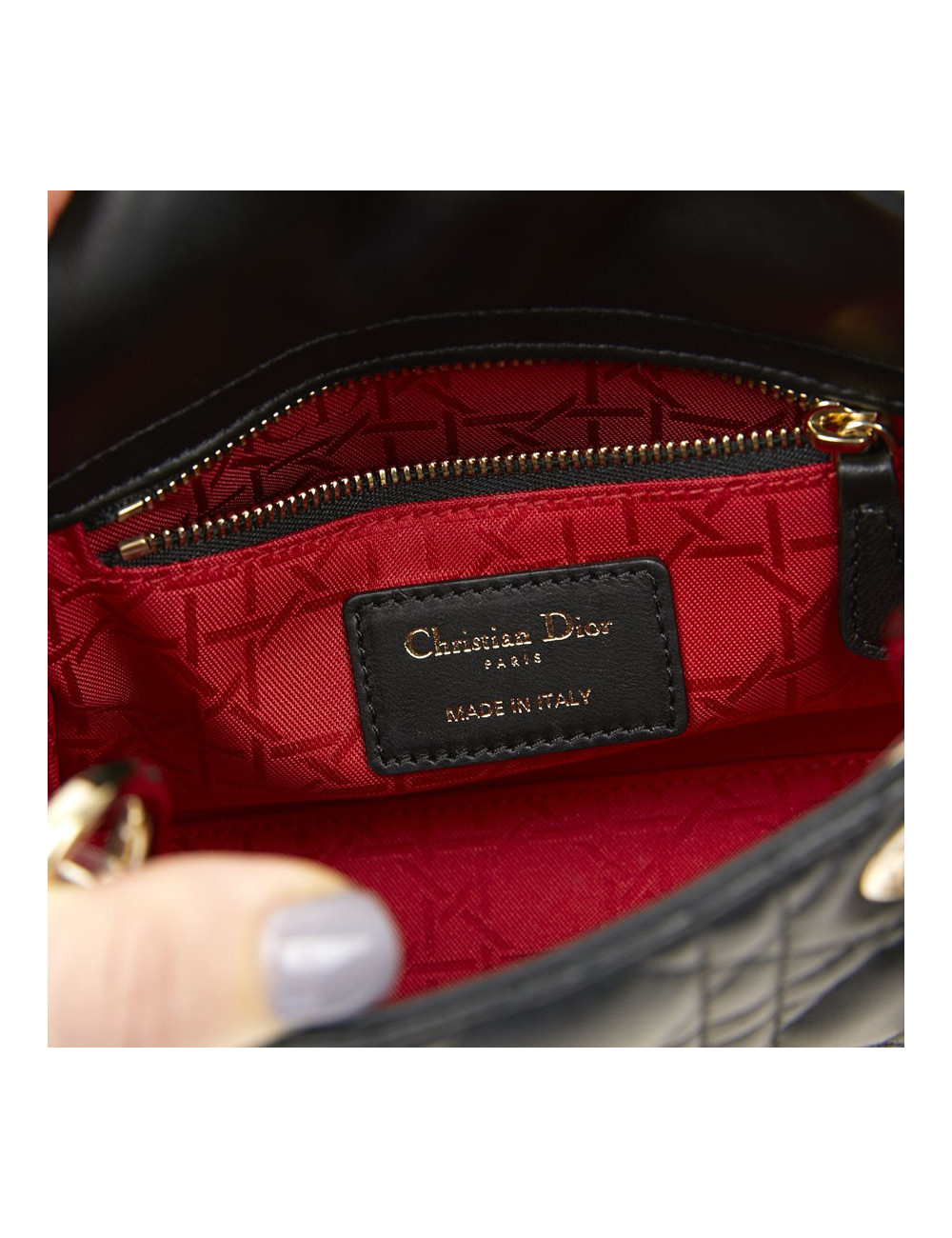 Sac à main Mini Lady D Dior noir