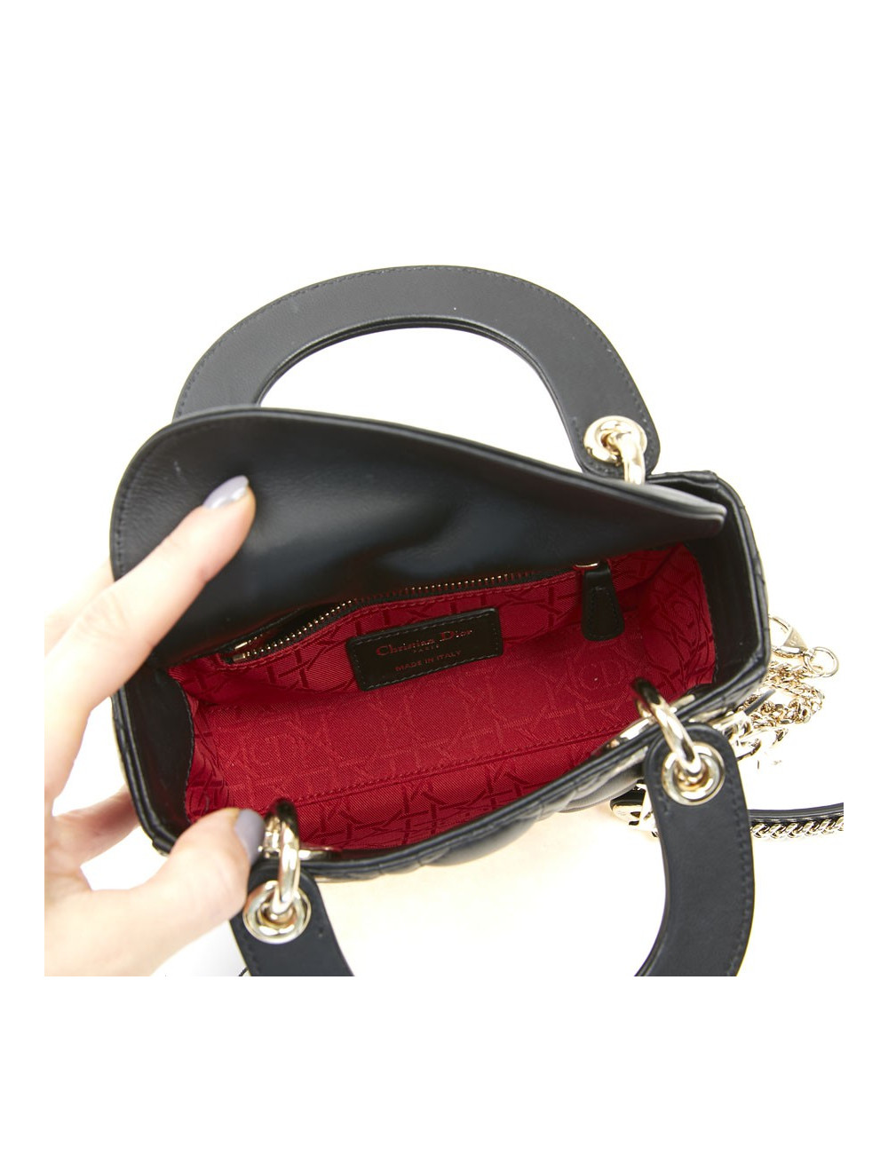 Sac à main Mini Lady D Dior noir