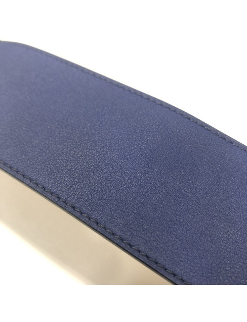 xxx Manchette HERMES modèle Extrême en cuir veau swift bleu saphir 