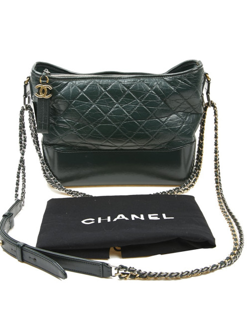 Sac Gabrielle CHANEL cuir vert