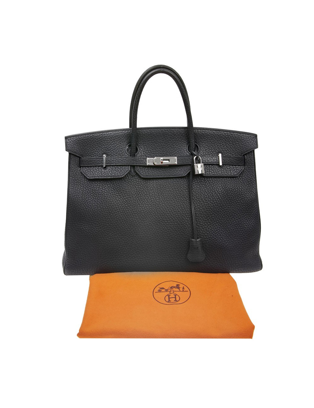 Birkin 40 Hermès cuir Fiord noir