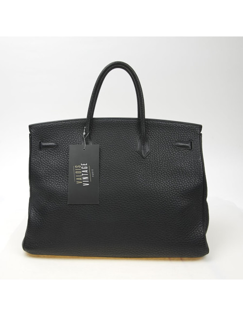 Birkin 40 Hermès cuir Fiord noir