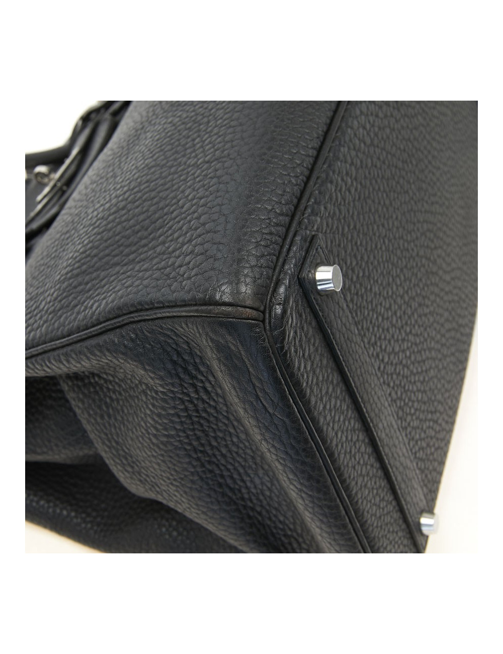 Birkin 40 Hermès cuir Fiord noir