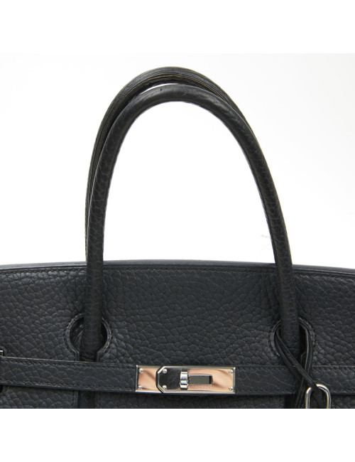 Birkin 40 Hermès cuir Fiord noir