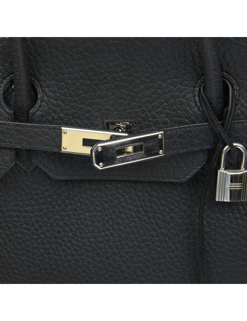 Birkin 40 Hermès cuir Fiord noir