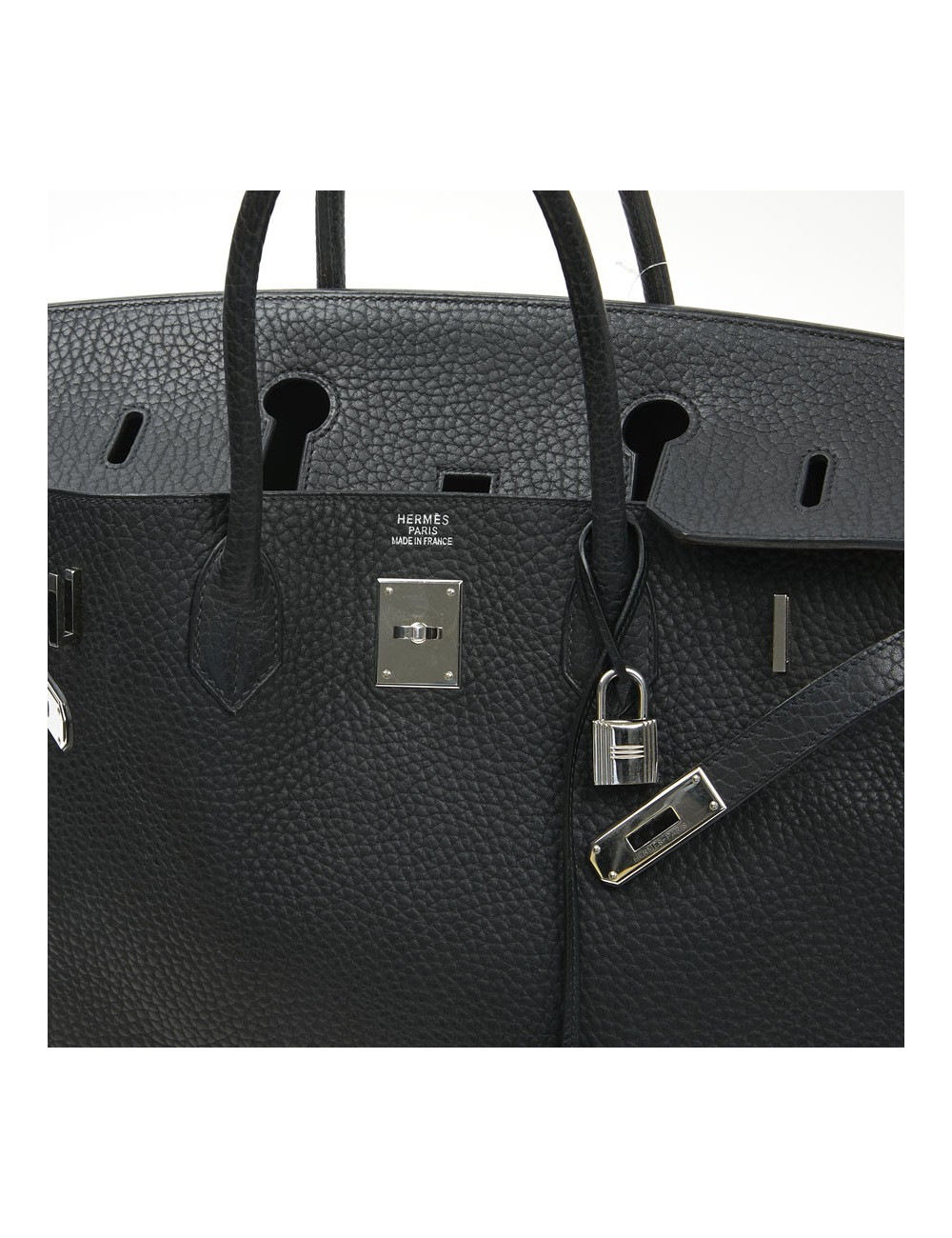 Birkin 40 Hermès cuir Fiord noir