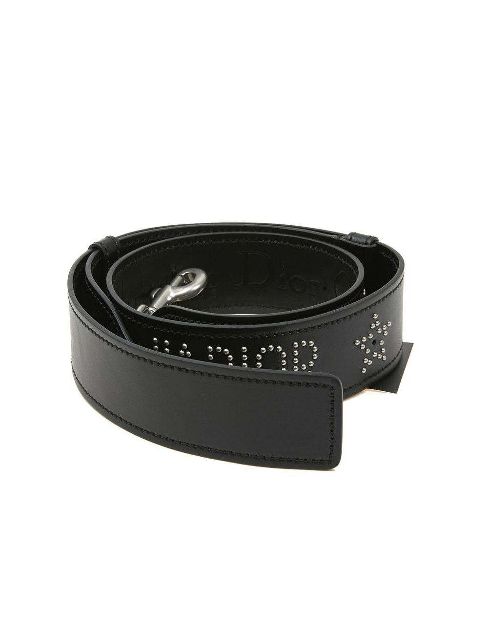  J'ADIOR DIOR black leather shoulder strap