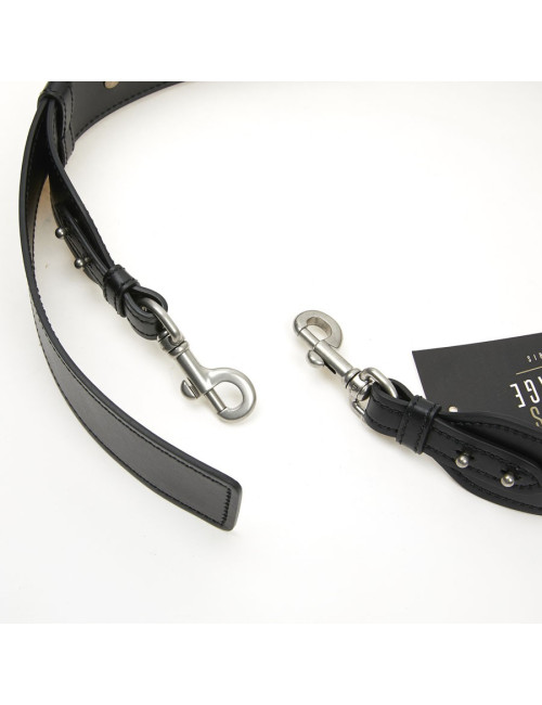  J'ADIOR DIOR black leather shoulder strap