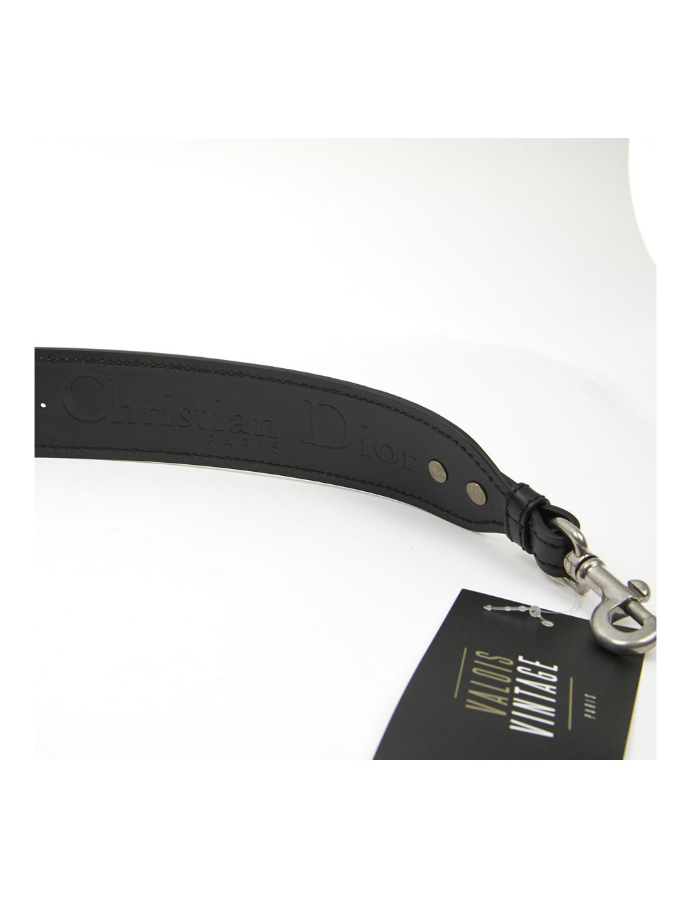  J'ADIOR DIOR black leather shoulder strap