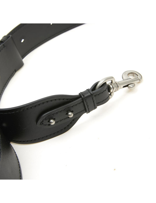  J'ADIOR DIOR black leather shoulder strap