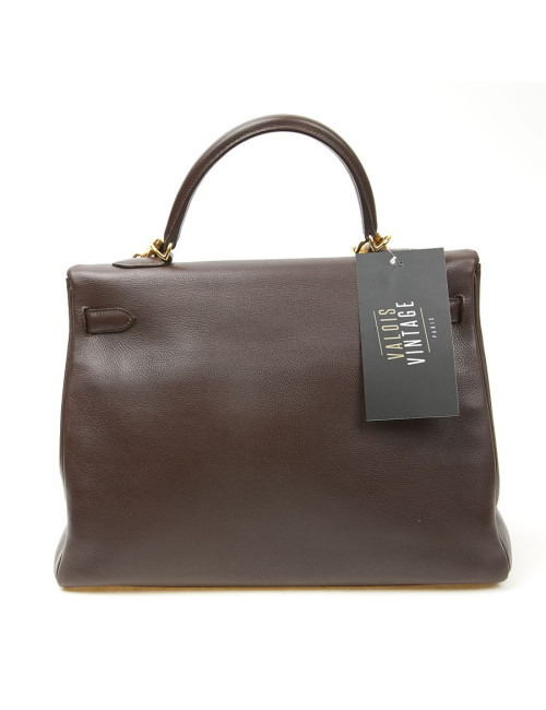 Kelly II 35 HERMES cur grainé marron