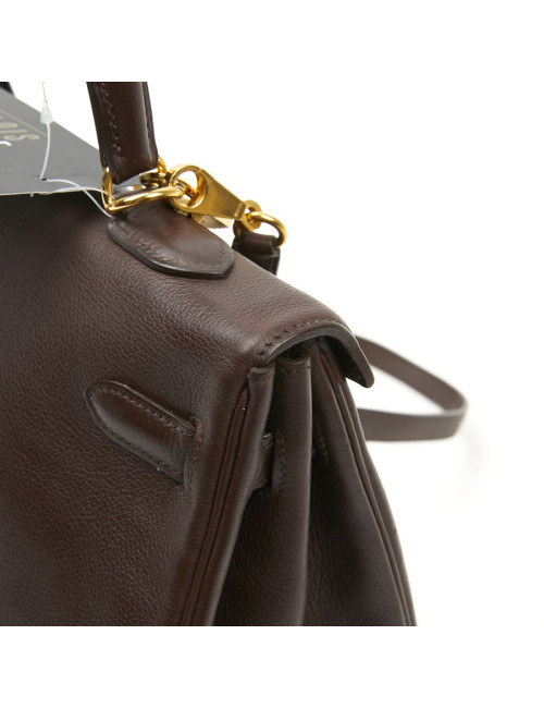 Kelly II 35 HERMES cur grainé marron