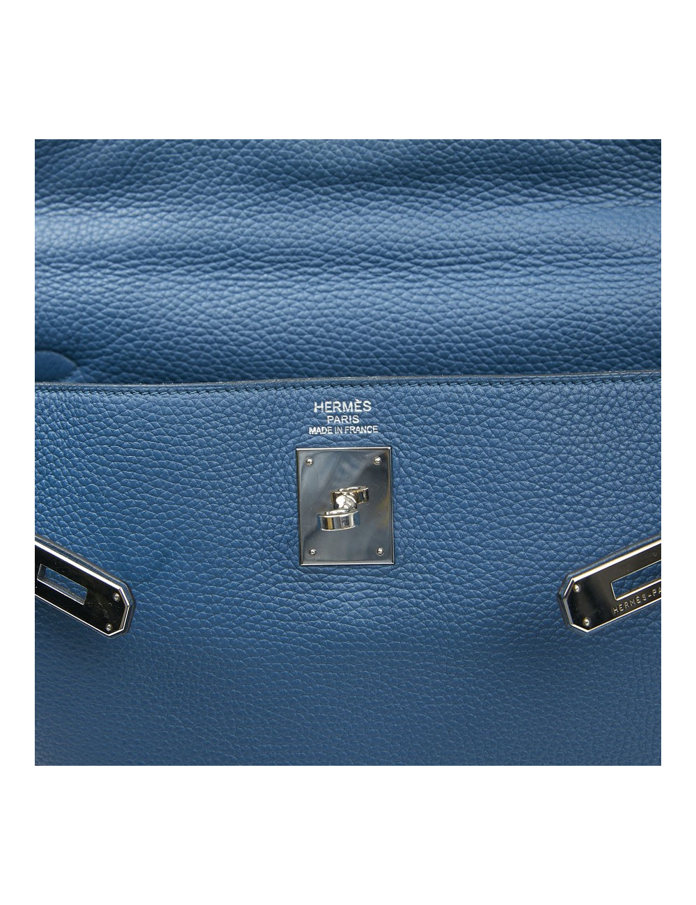 Sac Kelly HERMES bleu en togo