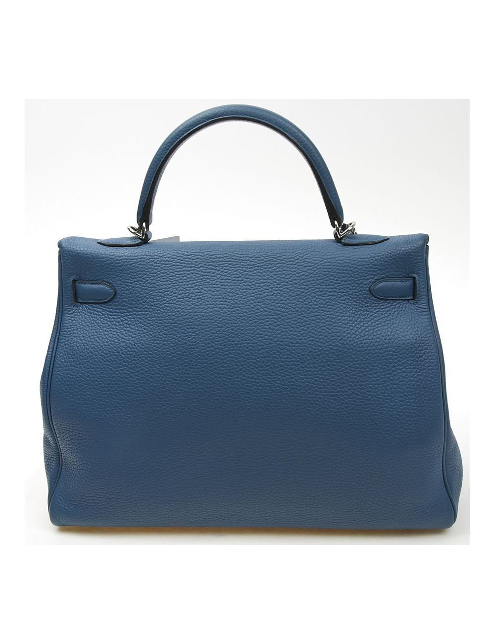 Sac Kelly HERMES bleu en togo