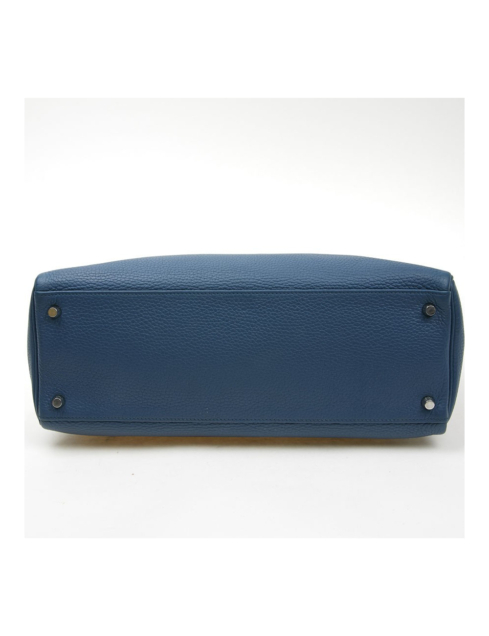 Sac Kelly HERMES bleu en togo