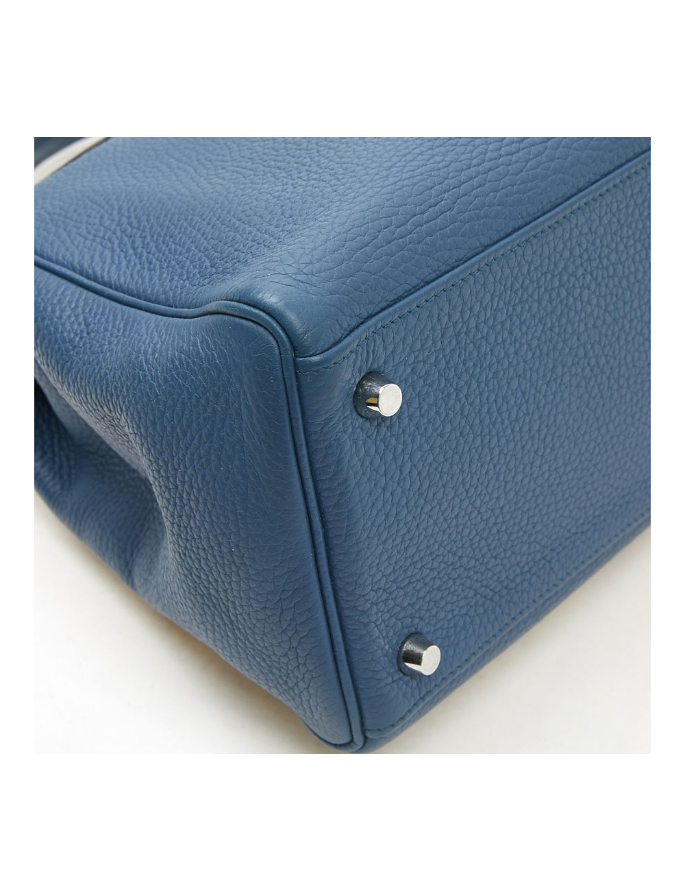 Sac Kelly HERMES bleu en togo