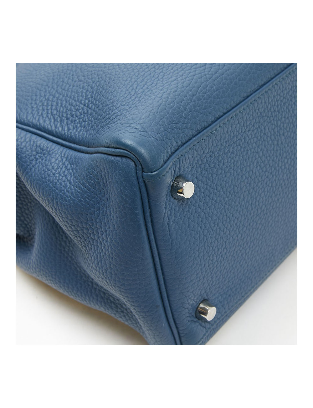 Sac Kelly HERMES bleu en togo