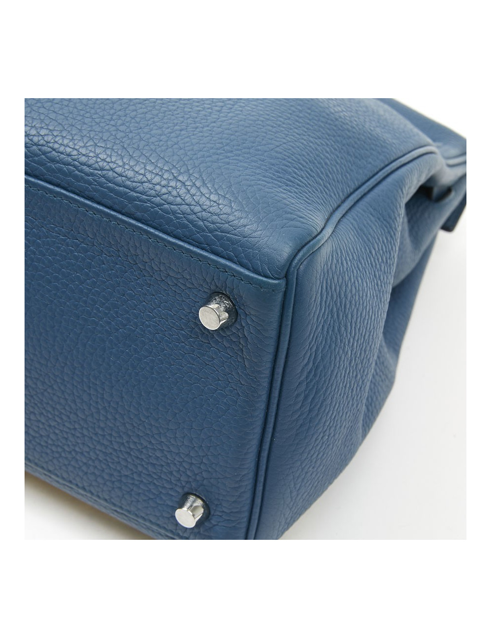 Sac Kelly HERMES bleu en togo