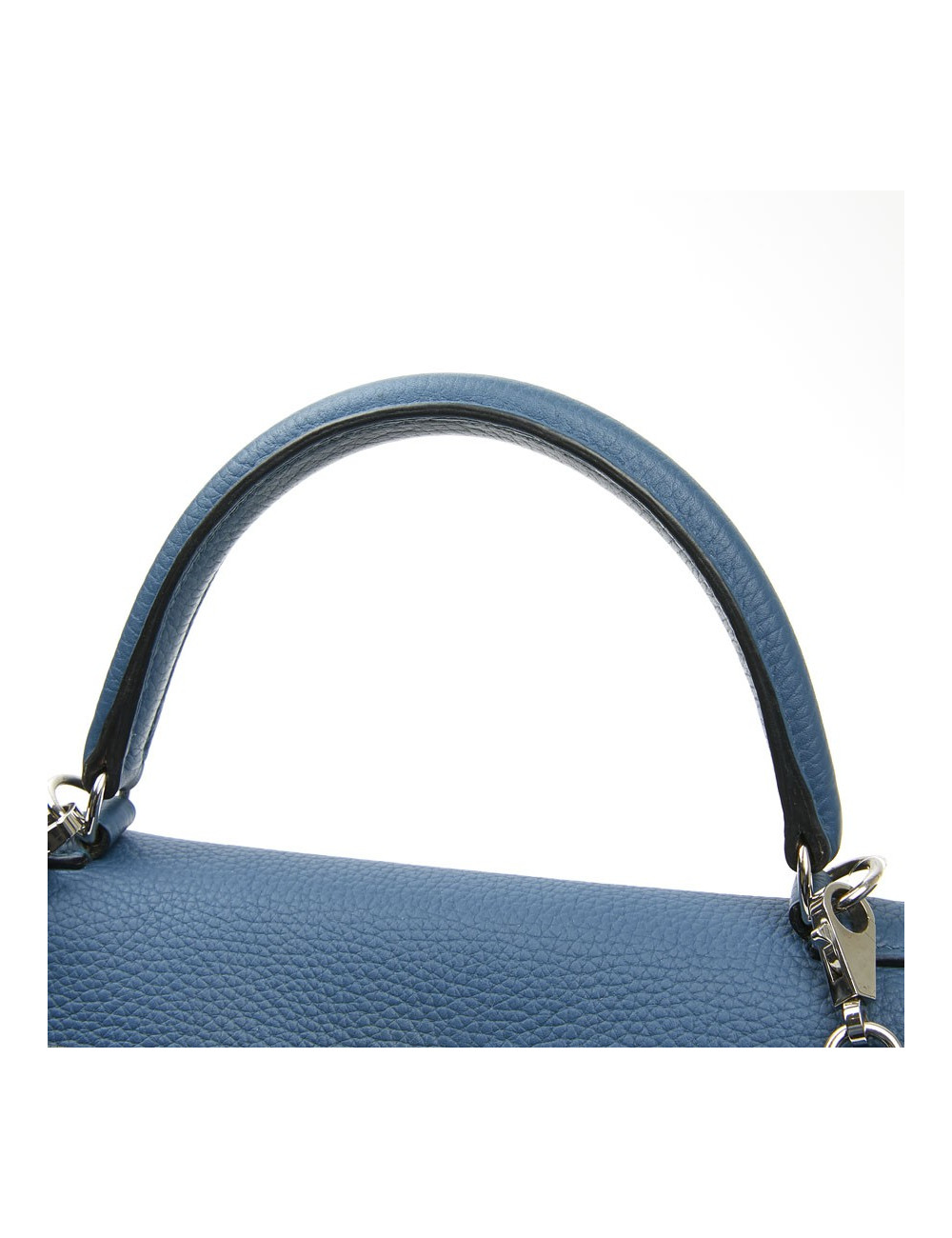 Sac Kelly HERMES bleu en togo
