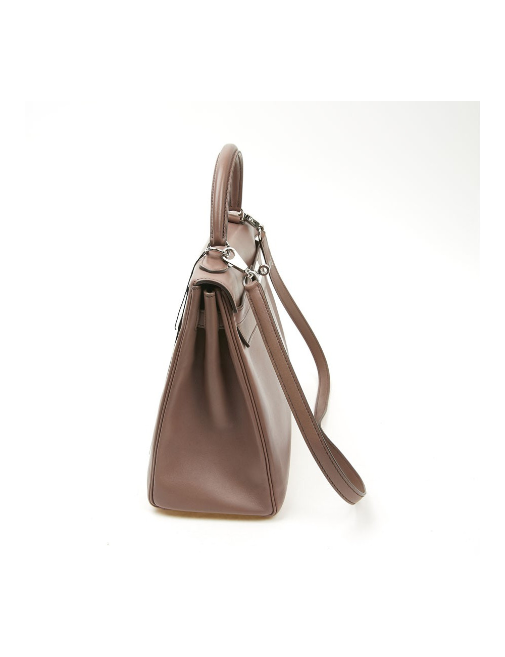 Kelly II  T 32 HERMES en cuir parchemin bois de rose