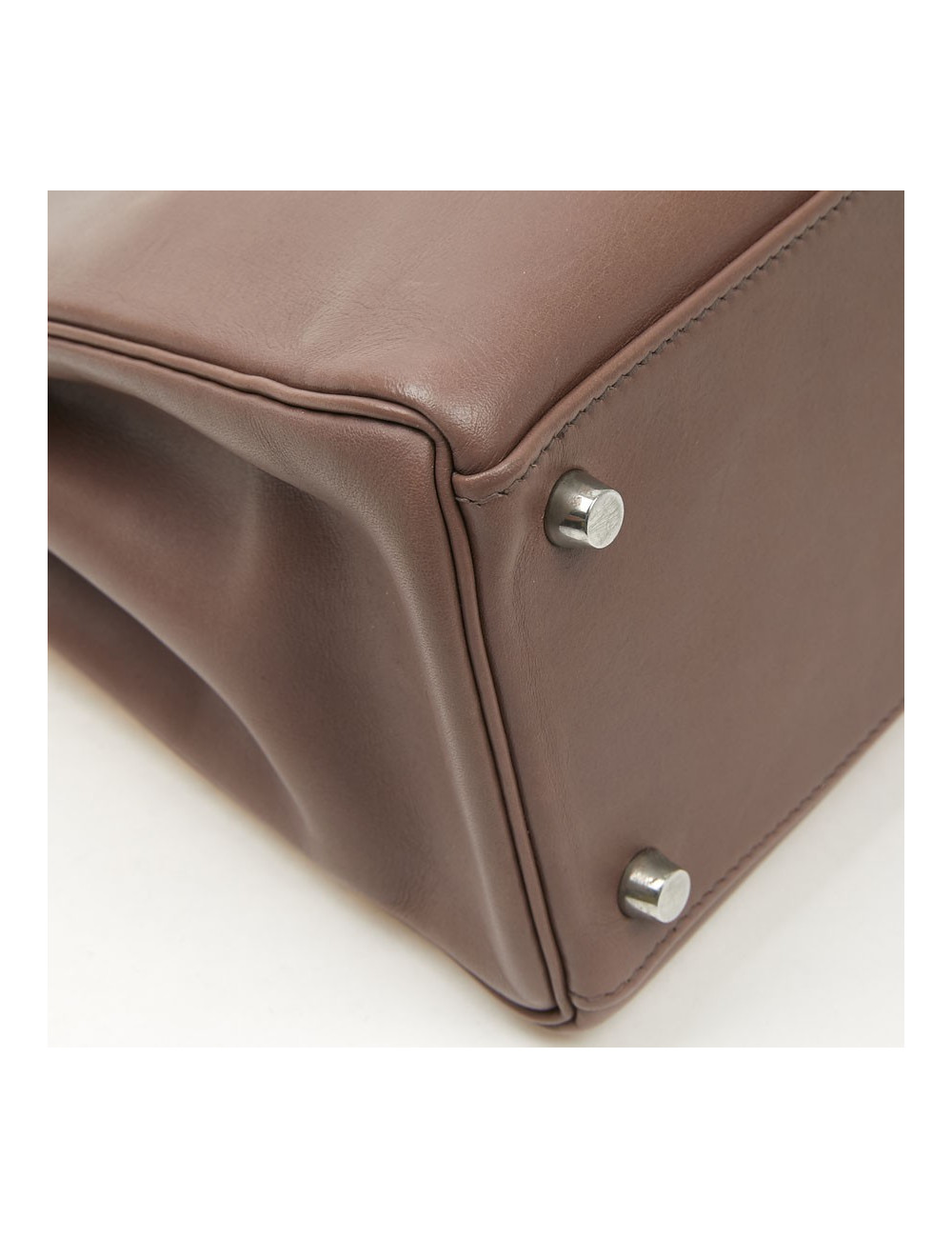 Kelly II  T 32 HERMES en cuir parchemin bois de rose