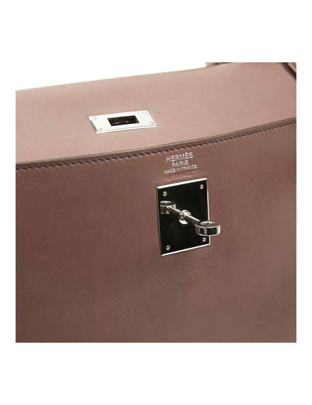 Kelly II  T 32 HERMES en cuir parchemin bois de rose