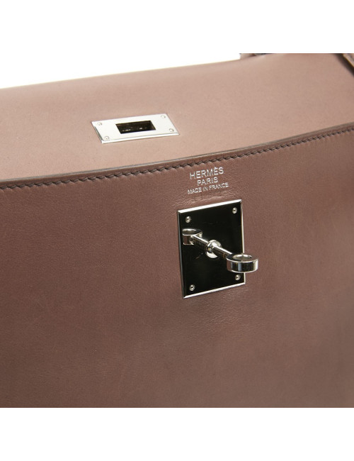 Kelly II  T 32 HERMES en cuir parchemin bois de rose