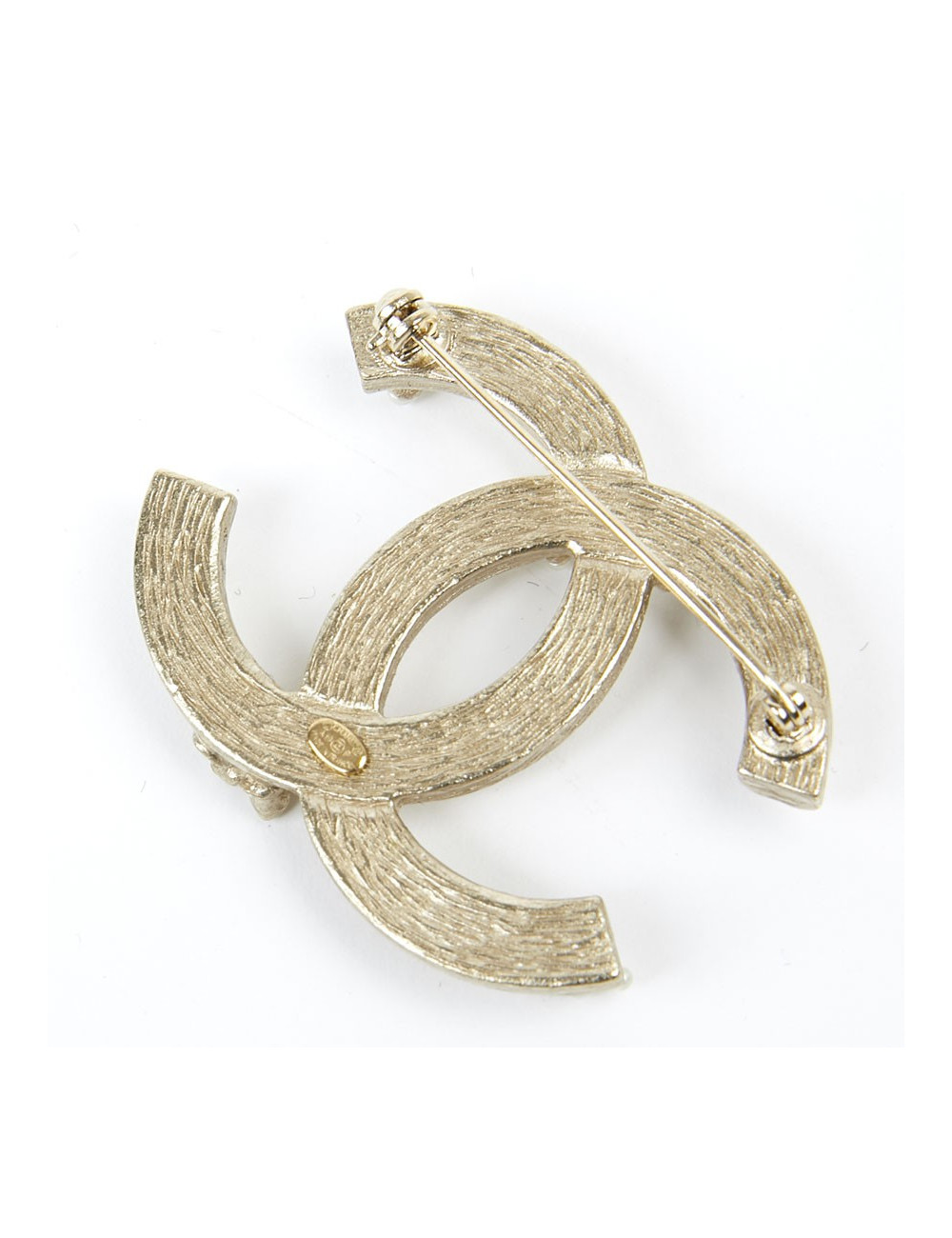 Broche CHANEL champagne perles nacrées