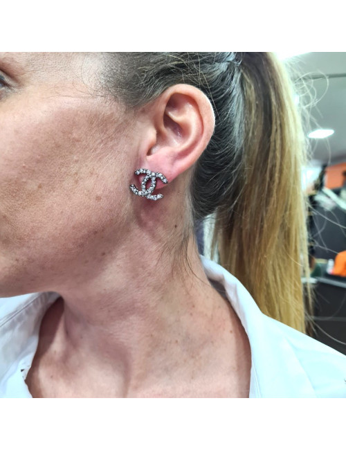 Clous CHANEL ruthénium strass