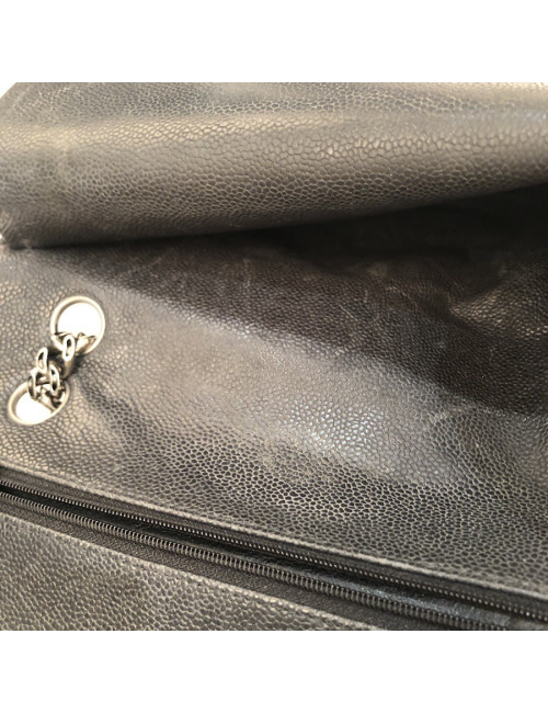 Sac à main 2.55 CHANEL  Mademoiselle cuir caviar gris