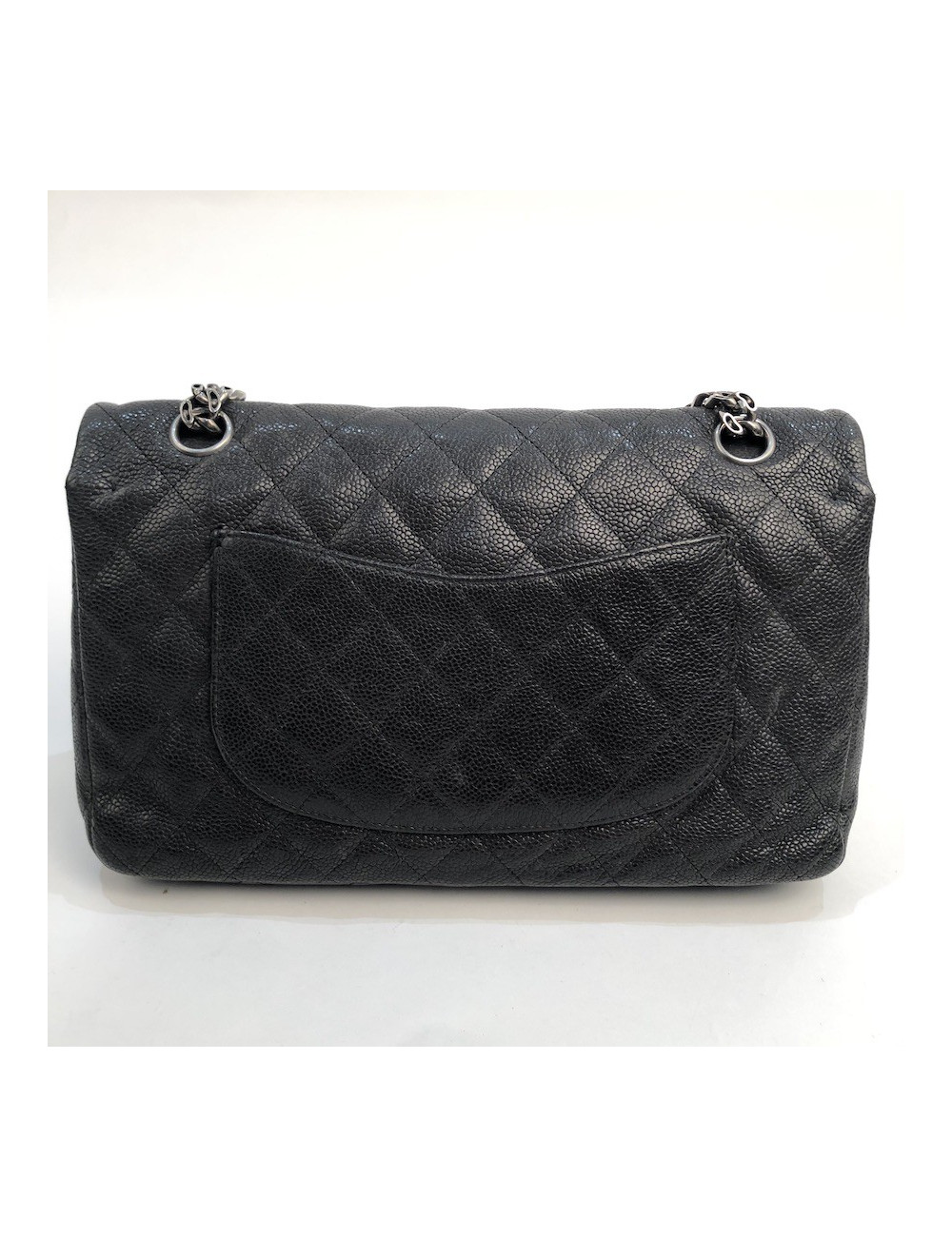 Sac à main 2.55 CHANEL  Mademoiselle cuir caviar gris