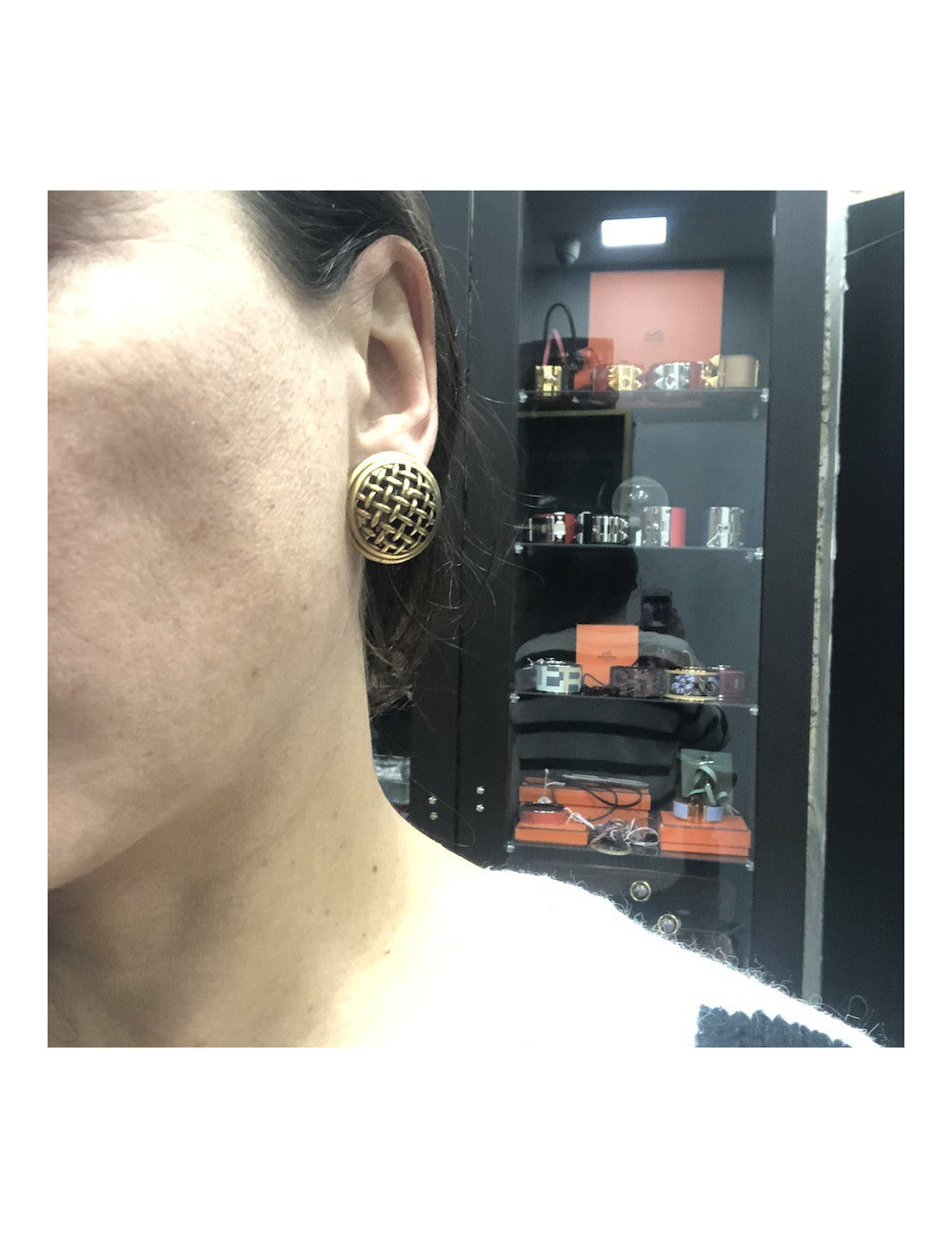 Boucles d'oreille clips YSL SAINT LAURENT Vintage