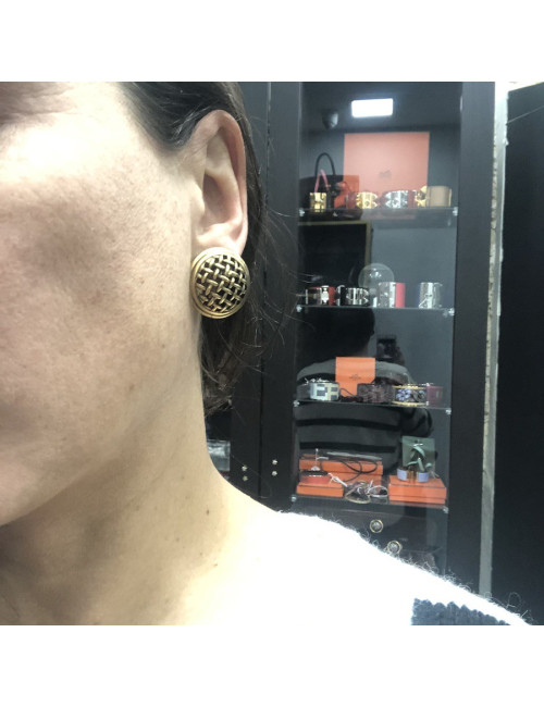 Boucles d'oreille clips SAINT LAURENT Vintage dorés