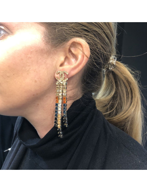 Clips pendants CHANEL Egypte dorés