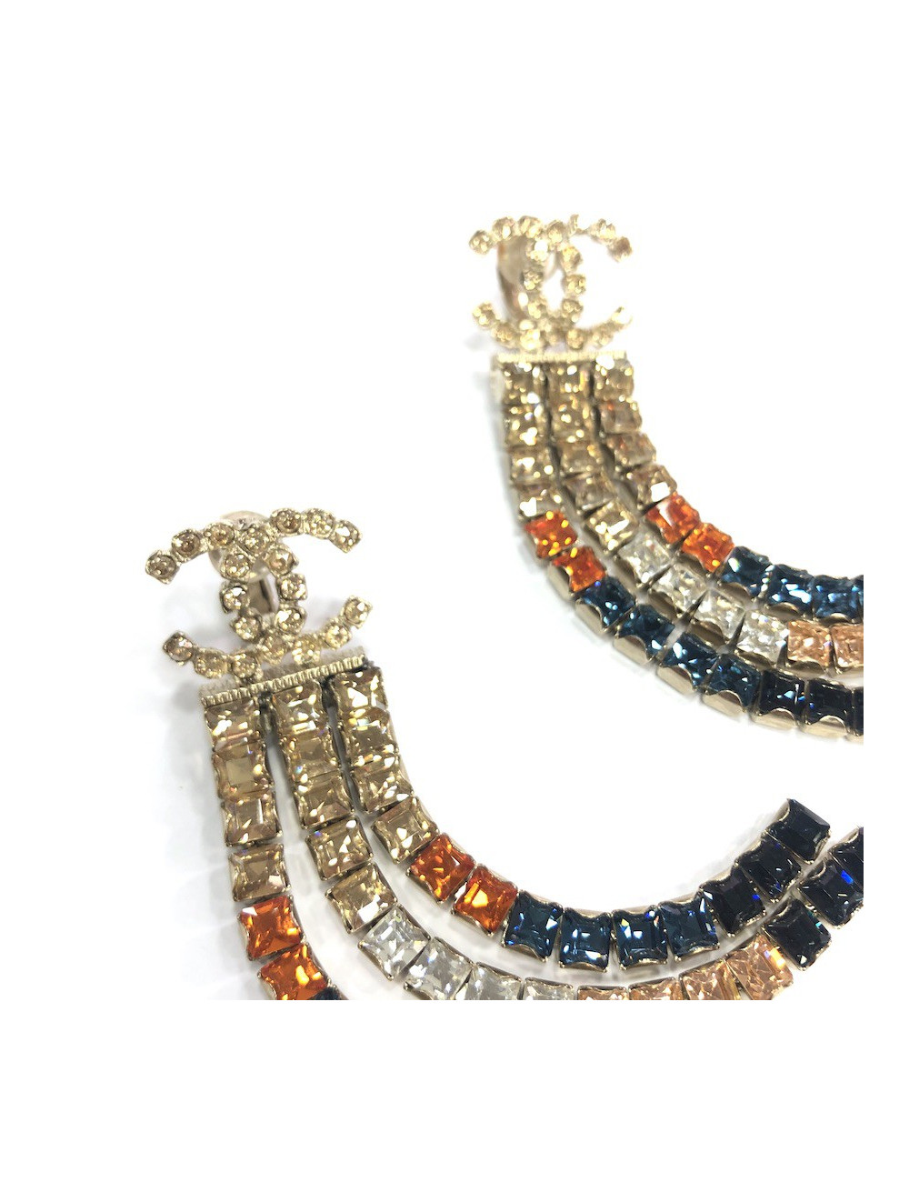 Clips pendants CHANEL Egypte dorés