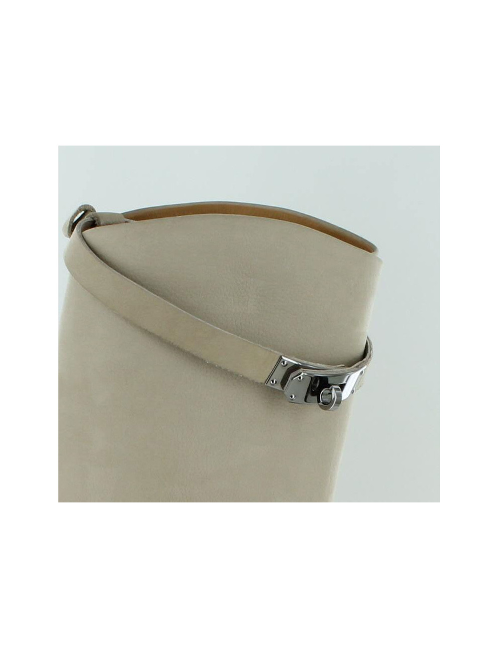 Bottes jumping HERMES  veau velours beige